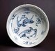 Vietnam: Vietnam: Blue and White plate with two birds flying around each other surrounded by various flora. Later Lê Dynasty (1533-1788)